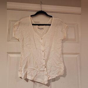Danny Noble white button up blouse L